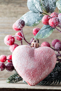 心。写在木积木爱和红色的心