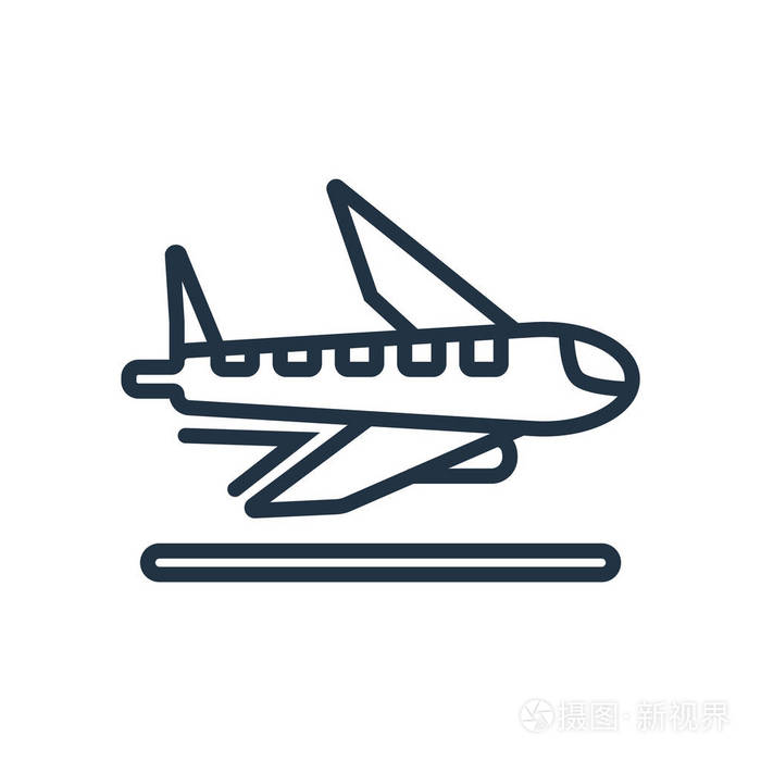 飞机图标矢量被隔离在白色背景, 飞机透明标志插画-正版商用图片0s0w