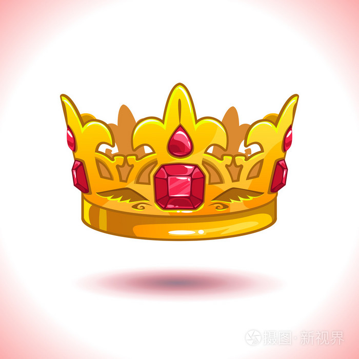 喜欢卡通矢量金色的王冠