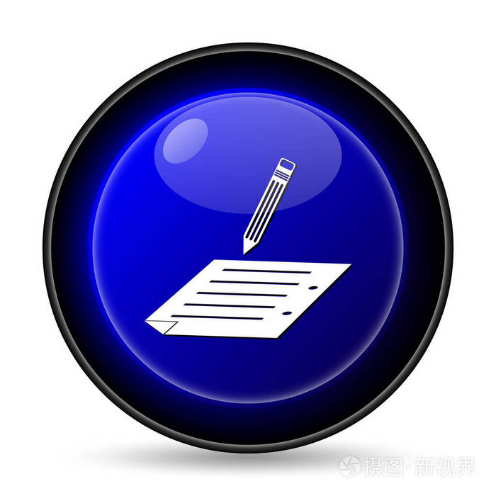 订阅图标.白色背景上的互联网按钮