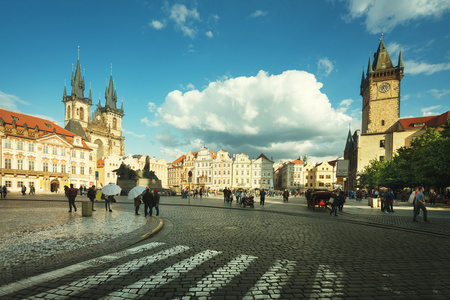 在布拉格老城广场。捷克共和国