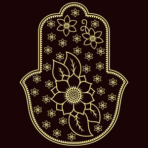 矢量 hamsa 手绘制的符号