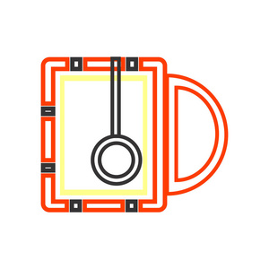 热饮料图标矢量隔离白色背景为您的 web 和移动应用程序设计, 热饮料徽标概念