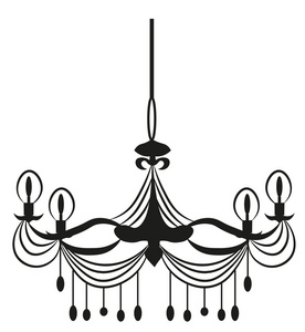 白色背景上的经典吊灯