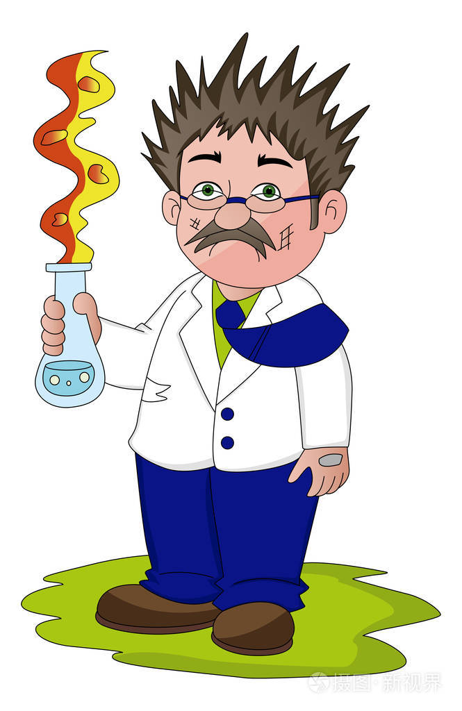 实验失败后科学家的矢量例证