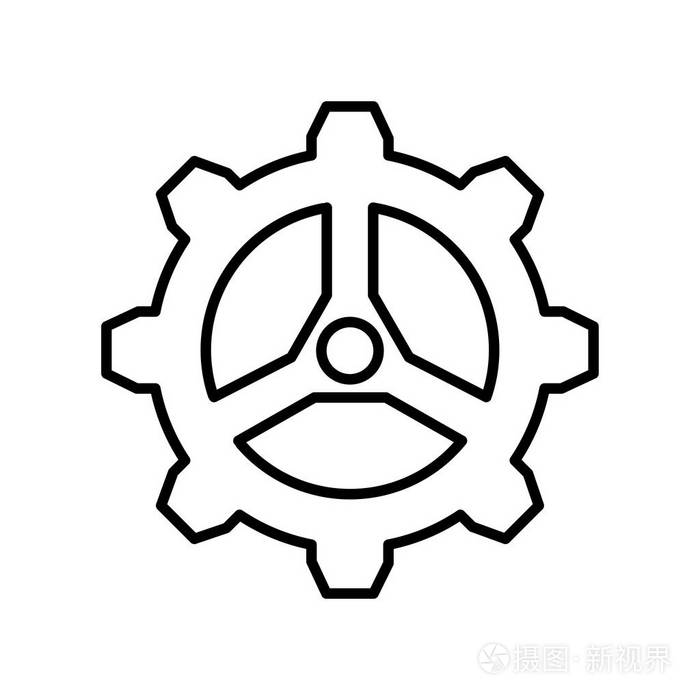 设置图标矢量符号和符号在白色背景下隔离, 设置徽标概念插画-正版