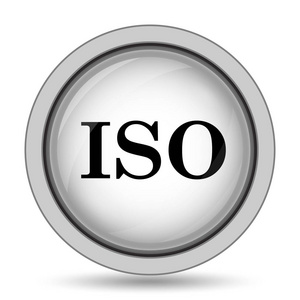 Iso 图标。白色背景上的互联网按钮