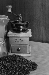 相片影片135黑白咖啡烘烤的古董寻找背景