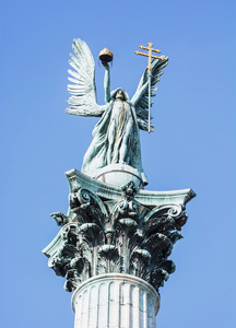千年纪念碑在匈牙利首都布达佩斯的英雄广场