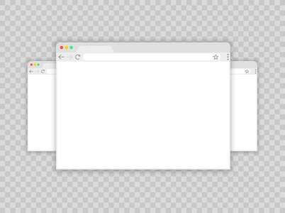 浏览器窗口。以扁平样式进行 Web 浏览器。窗口概念互联网浏览器。样机屏幕设计。矢量插图概念