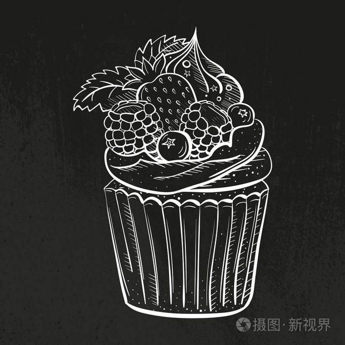 餐厅或咖啡馆菜单的剪贴画.线条艺术