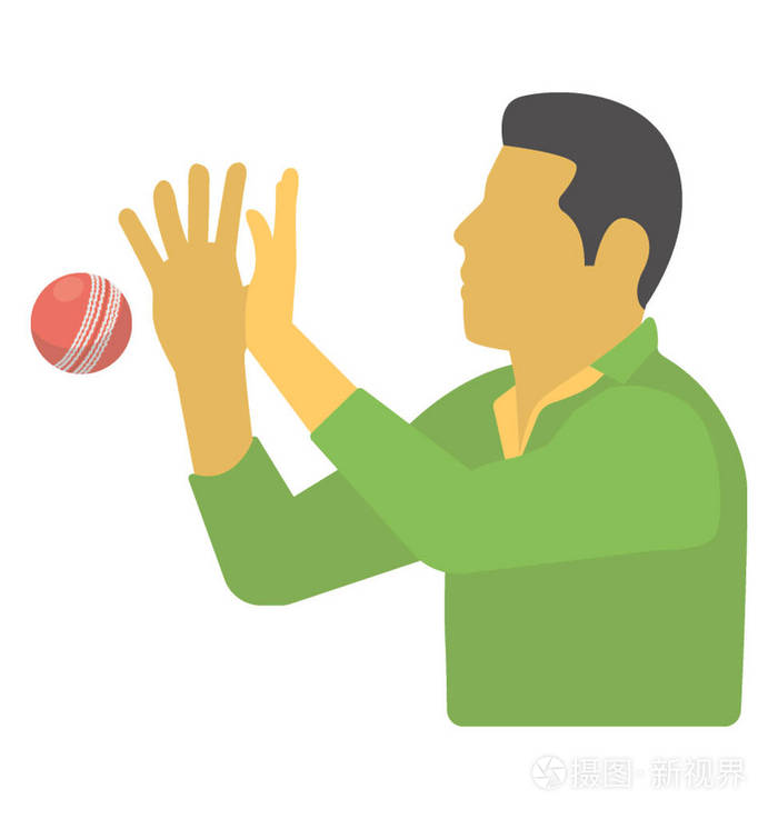 蟋蟀手或 wicketkeeper, 张开双手试图抓住召唤