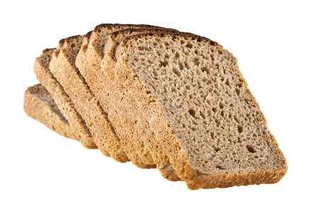 面包被隔绝在白色背景