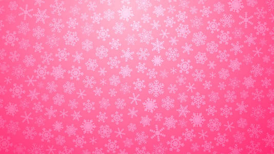圣诞节插图与各种各样的花在梯度背景粉红色颜色