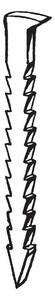 这个插图代表有刺钉, 这是一个大钉子或针, 一般铁, 复古线画或雕刻插图