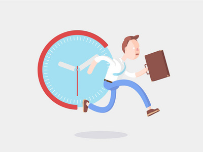 商人吉米匆忙赶到时间照片