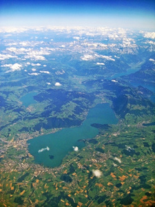 楚格湖  Zugersee，瑞士鸟瞰图