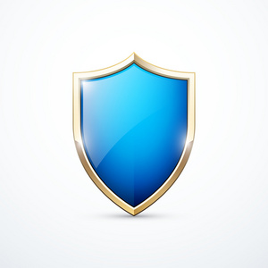 黄色盾牌金黄色, 蓝色盾牌照片