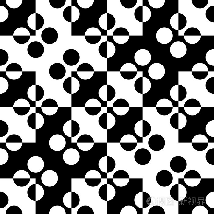 无缝圆和正方形图案
