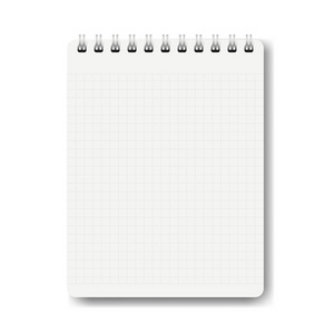 笔记本隔离的白色背景与渐变网格, 矢量插图