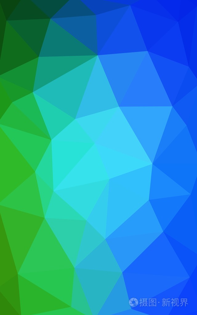 浅蓝色绿色多边形设计模式其中包括三角形和梯度的折纸样式