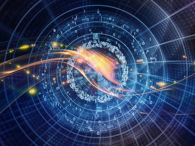 数字系列技术。数字网格和光在技术科学和计算机信息世界中的相互作用