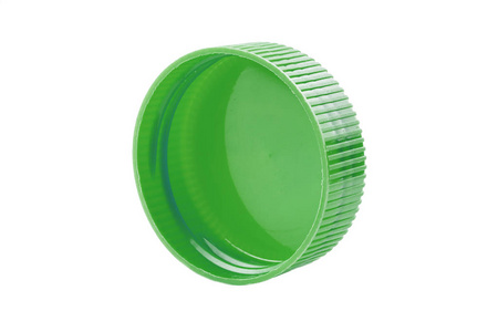 绿色塑料瓶盖白色背景, 隔离照片