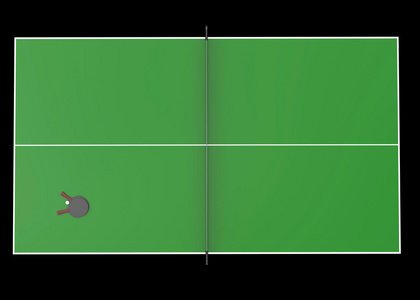 乒乓桌乒乓球桌-顶视图照片