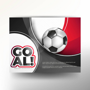 黑色和红色背景足球锦标赛海报图片