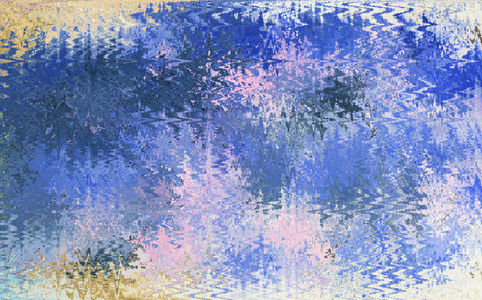 油画油画和数码技术。彩色的干净和坚实的抽象背景与波浪图案。透明水波涟漪和运动的动机