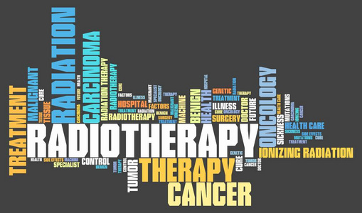 放射治疗癌症治疗电离辐射肿瘤学概念词云彩