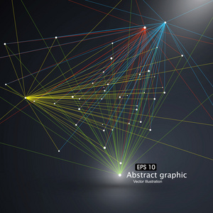 点和线组成的抽象图形