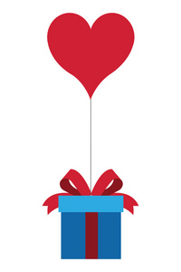礼品盒用弓和听到形状气球图标