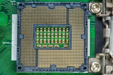 主板的组件。包括芯片iccpu 插座散热器和许多端口