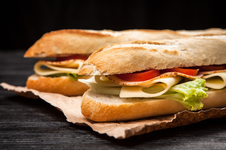 蘑菇帕尼尼堆积图片