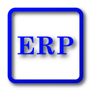 Erp 图标。Erp 网站按钮白色背景