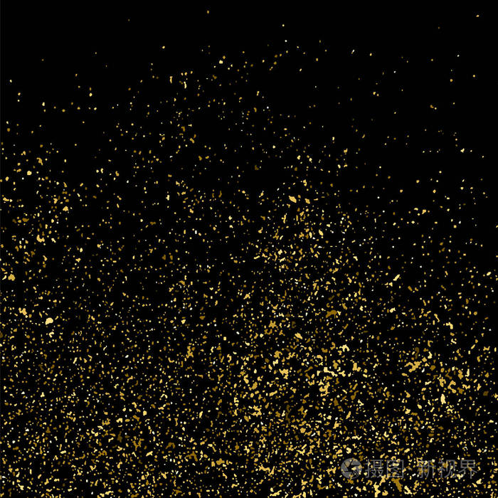 琥珀色粒子颜色.喜庆的背景.金色的爆炸的五彩纸屑.矢量图,eps 10