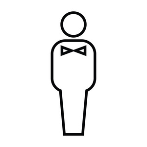 男士厕所背景图带有轮廓和线型矢量插图的男士卫生间标志板图标照片