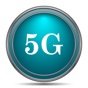 5g 图标。白色背景上的互联网按钮