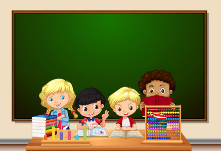 儿童课堂卡通图片