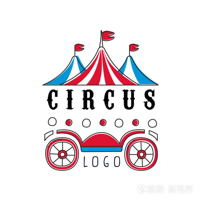马戏团标志, 游乐园, 节日, 晚会, 创意徽章 flye