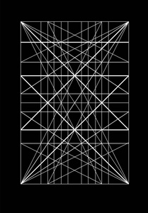 Modulor 乐柯布西耶。封面模板。armonious 衡量的是普遍适用于建筑和力学的人类尺度。可伸缩矢量插图