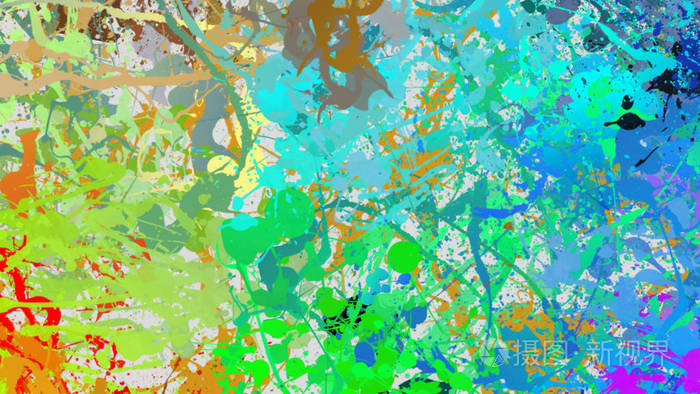 抽象绘画背景.大尺寸油画现代墙艺术.画布上油漆的混乱画笔笔触.