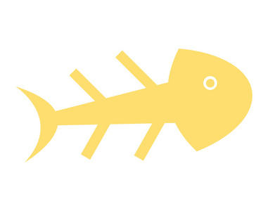 鱼头颅骨分离图标设计
