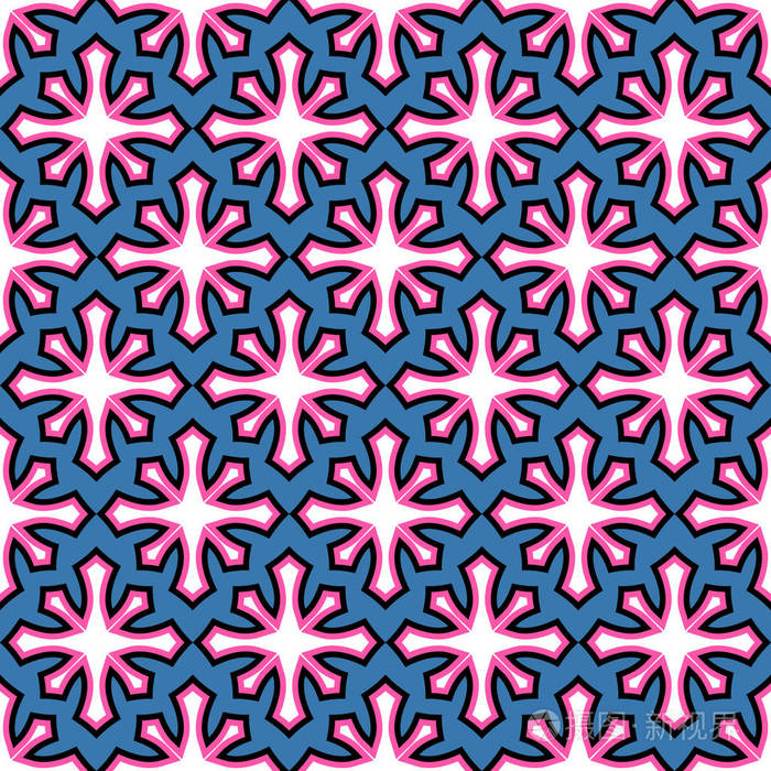 几何花的抽象图案.剪贴簿的设计元素.可用于墙纸,填充图像,背景,曲面