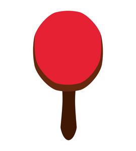 坪乒乓球球拍孤立图标设计