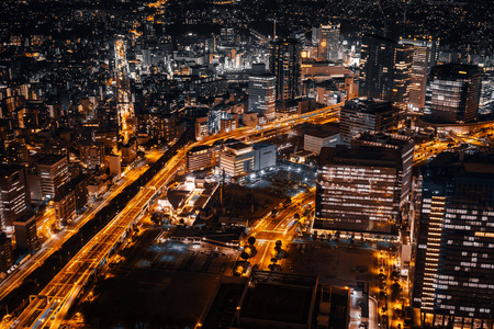 日本横滨城市天际线建筑与建筑的美丽外表
