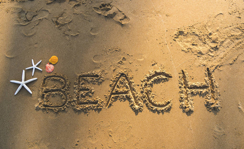写在沙子上海滩