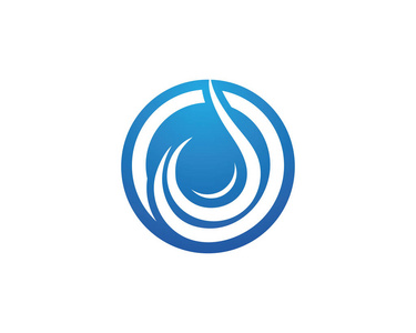 水滴 Logo 模板矢量插图设计