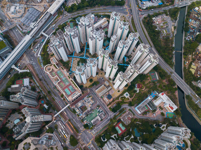 香港住宅小区鸟瞰图图片